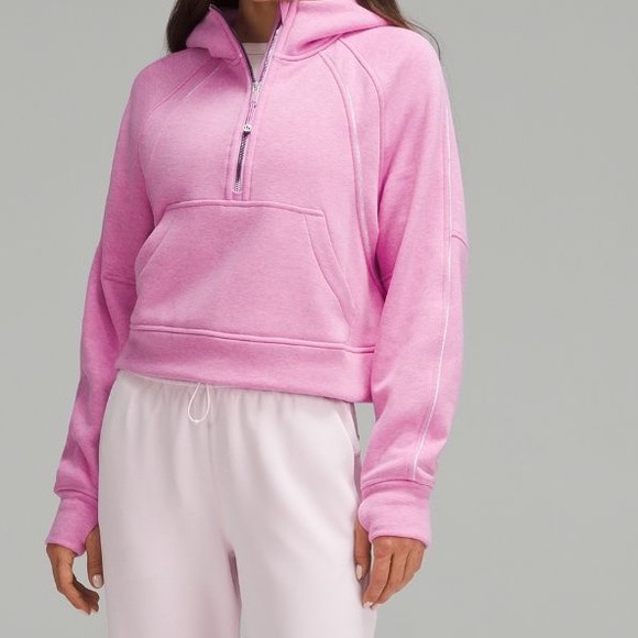 Lululemon PLUSH Scuba Oversized Half Zip Hoodie,so soft & warm, silver stitching - Picture 2 of 13